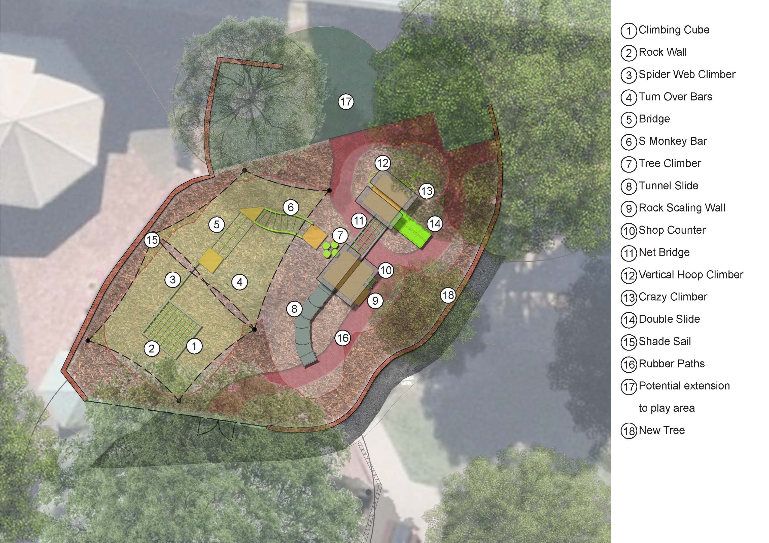 Image of the Brookville Gardens Playground concept plan