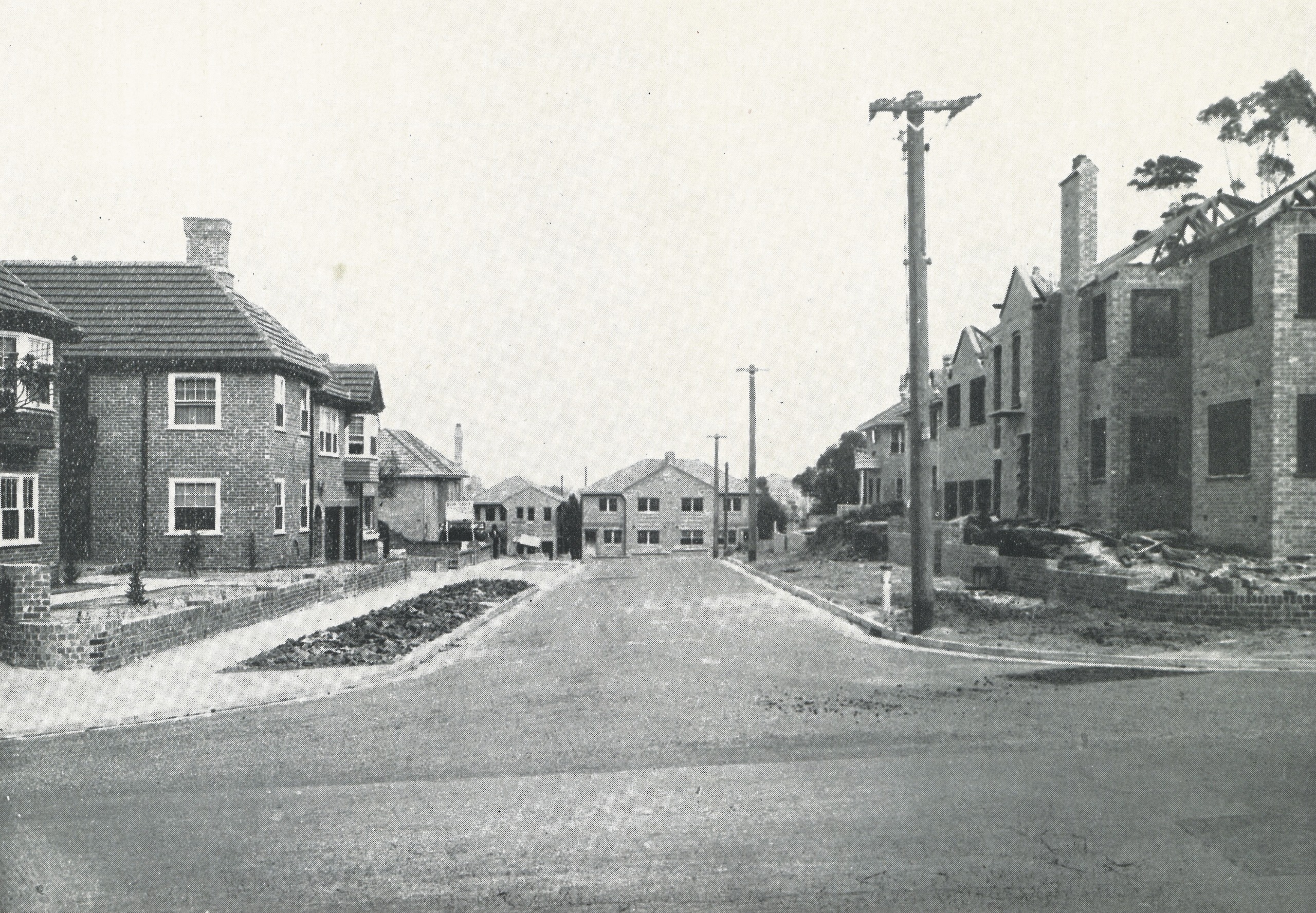 Streetscape view of Coolullah Avenue, photographed in 1936.